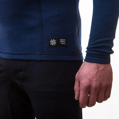 Sensor Merino Df Deep Blue pánské funkční tričko