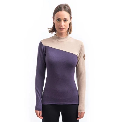 SENSOR Merino Extreme Up Dámská mikina grape purple/beige