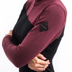 SENSOR Merino Extreme Up dámská mikina černá/port red