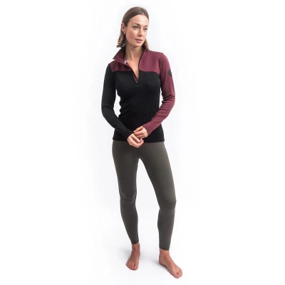 SENSOR Merino Extreme Up dámská mikina černá/port red