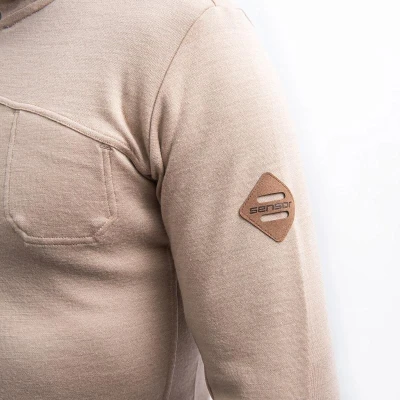 SENSOR Merino Extreme Up Pánská mikina Almond Beige
