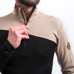 SENSOR Merino Extreme Up Pánská mikina černá/almond beige