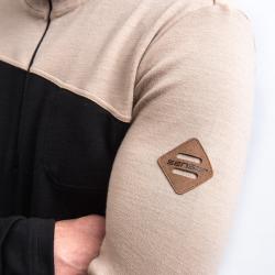 SENSOR Merino Extreme Up Pánská mikina černá/almond beige