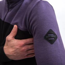 SENSOR Merino Extreme Up pánská mikina černá/grape Purple