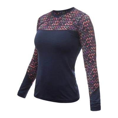 SENSOR Merino Impress Deep Blue/origami dámské tričko