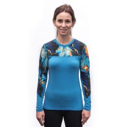 SENSOR Merino Impress Modrá/universe dámské tričko