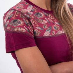 Sensor Merino Impress Lilla/feather dámské funkční tričko