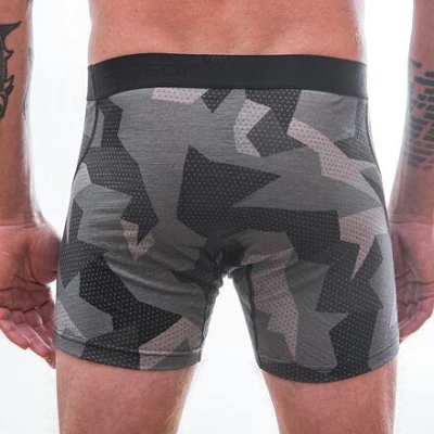 Sensor Merino Impress Pánské Trenky Černá/camo POUZE XXL (VÝPRODEJ)