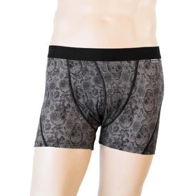 Sensor Merino Impress Pánské Trenky Černá/skulls POUZE M (VÝPRODEJ)