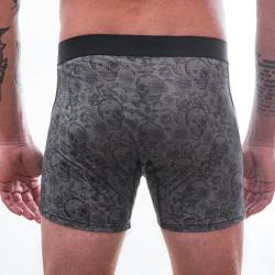 Sensor Merino Impress Pánské Trenky Černá/skulls