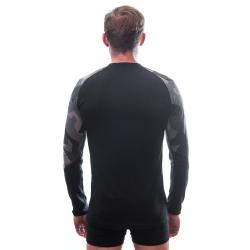 Sensor Merino Impress Pánské Triko Dl.rukáv Černá/camo