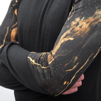 SENSOR Merino Impress Černá/cosmos pánské tričko