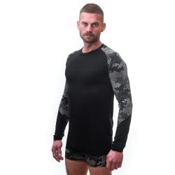 Sensor Merino Impress Černá/honeycomb pánské funkční tričko