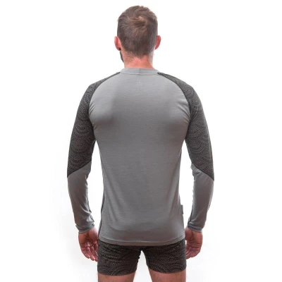 SENSOR Merino Impress Šedá/maori pánské tričko