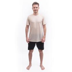 SENSOR Merino Lite Mottled Beige pánské tričko
