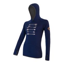 SENSOR Merino Upper Arrows dámská mikina Deep Blue