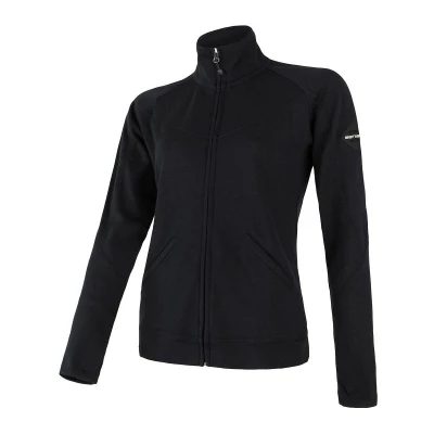 Sensor Merino Upper Celozip Černá dámská mikina Sensor Merino Upper Celozip Černá dámská mikina
