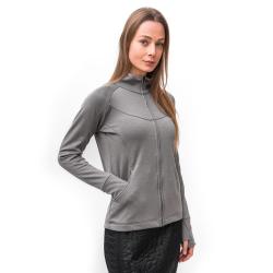 Sensor Merino Upper Celozip Šedá dámská mikina