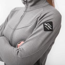 Sensor Merino Upper Celozip Šedá dámská mikina