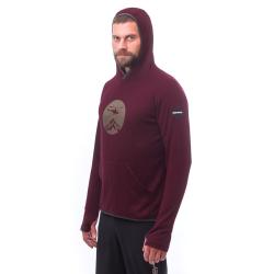 SENSOR Merino Upper Heli pánská mikina klokanka Port Red