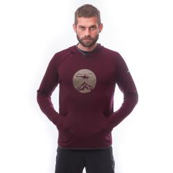 SENSOR Merino Upper Heli pánská mikina klokanka Port Red