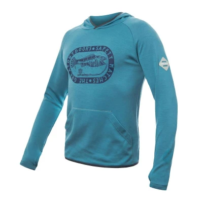 SENSOR Merino Upper Outdoors pánská mikina klokanka Mint Blue SENSOR Merino Upper Outdoors pánská mikina klokanka Mint Blue