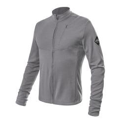 Sensor Merino Upper Celozip Šedá mikina Sensor Merino Upper Celozip Šedá mikina