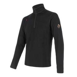 Sensor Merino Upper Krátký Zip černá mikina