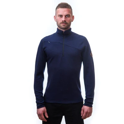 Sensor Merino Upper Deep Blue pánská mikina
