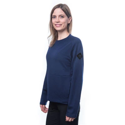 SENSOR Merino Upper Traveller dámská mikina Deep Blue