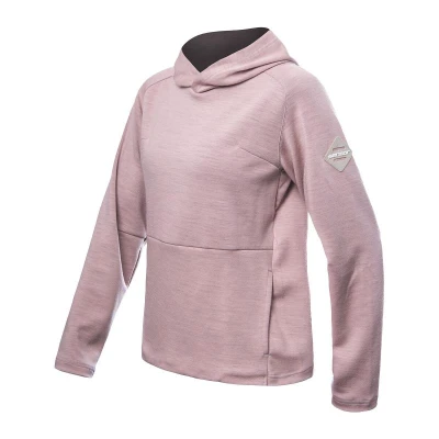 SENSOR Merino Upper Traveller dámská mikina s kapucí Dusty Pink