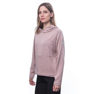 SENSOR Merino Upper Traveller dámská mikina s kapucí Dusty Pink