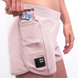 SENSOR Merino Upper Traveller dámské šortky Dusty Pink