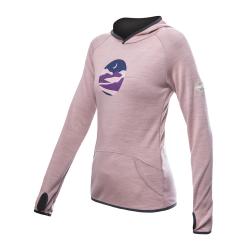 SENSOR Merino Upper Triglav dámská mikina klokanka Dusty Pink