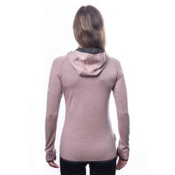 SENSOR Merino Upper Triglav dámská mikina klokanka Dusty Pink