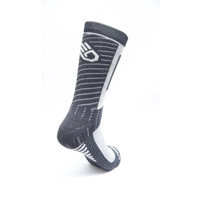 SENSOR Pro Merino Crew ponožky Černá/šedá