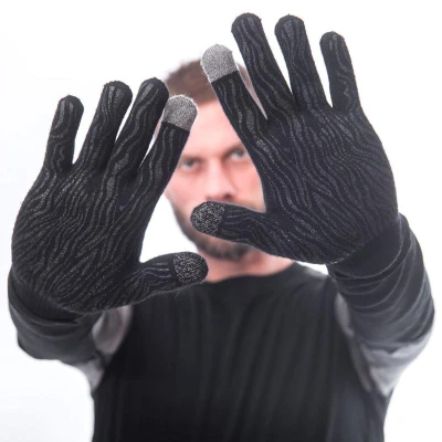 SENSOR Merino rukavice černé