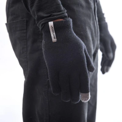 SENSOR Merino rukavice černé