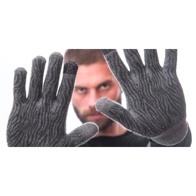 SENSOR Merino rukavice šedé
