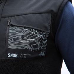 SENSOR černá fleece teddy unisex vesta