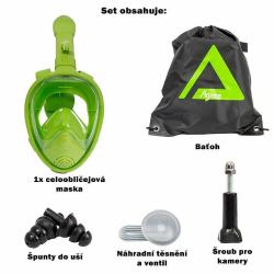 Set 2x Agama Dory celoobličejová maska na šnorchlování pro děti od 4 let