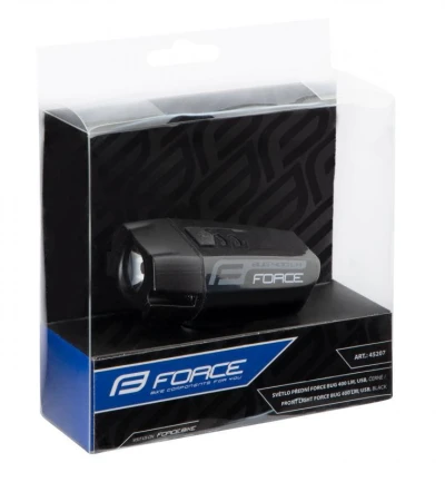Set 2x Force BUG 400LM USB světlo přední, černé