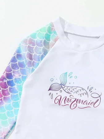 SHEIN SHN MERMAID dívčí lycrový set