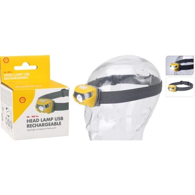 Shell Čelovka nabíjecí USB 100 lm žlutá