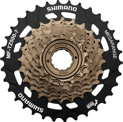 Shimano 7-kolo MF-TZ500 14-34 zubů Megarange, hnědé/černé Shimano 7-kolo MF-TZ500 14-34 zubů Megarange, hnědé/černé