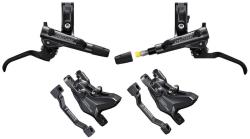 Shimano brzda kotúčová Deore M6100 predná a zadná komplet bez kotúčov, (zadný J-kit)