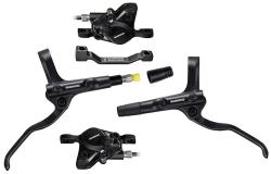 Shimano brzda kotoučová MT200 černá, přední + zadní komplet bez kotoučů / černé hadice (zadní J-kit)