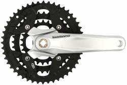 Shimano kliky Alivio FC-M431-S 170mm, 48x38x28 zubů, stříbrné, bez krytu, 9 speed, pro osu čtyřhran Shimano kliky Alivio FC-M431-S 170mm, 48x38x28 zubů, stříbrné, bez krytu, 9 speed, pro osu čtyřhran