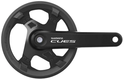 Shimano Cues FC-U4000-1 černé 175 mm, 42 zubů, 11/10/9 speed, pro osu čtyřhran kliky