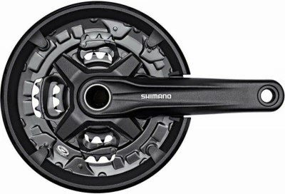 Shimano kliky FC-MT210-L, 175mm 44-32-22 zubů, černé, s krytem, 9 speed, v krabičce
